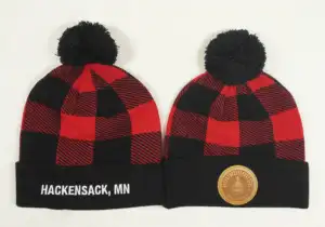 2024 New Jacquard Knit Winter Pom Beanie Buffalo Plaid Unisex Adults Soccer Party Beaine Hat