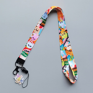 New Cartoon Long Neck Mobile Phone Lanyard Work ID Campus Pick-Up Card Lanyard SKY Other Lanyards