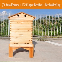 7X Automatischer Kunststoff-Bienenstock mit Bienen-Superbox, Bienenhaus + Halterungsständer, Beinhalterung, unmontiert