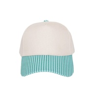 Gorra de Béisbol Unisex de Seis Paneles con Bordado a Rayas, Transpirable, Ajustable, para las Cuatro Estaciones, de Algodón y Poliéster, para Adultos