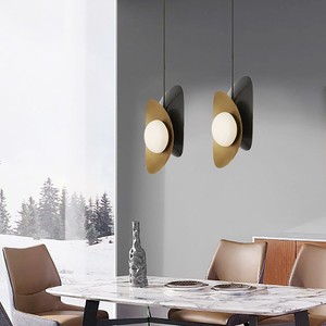 HFshanks Nordic Style Chandelier Gold Glass LED Pendant <b>Light</b> For Living Room Dining Room Home Decor - Product Image 2