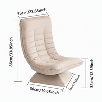 Chaise longue ergonomique pliable en tissu rembourré, confortable pour salon, design moderne, pour usage hôtelier, marque ODM