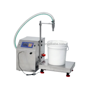 Machine commerciale semi-automatique pour le remplissage de bouteilles en verre de gel et de liquides (détergent lessive, liquide vaisselle, boissons) avec pesage quantitatif de haute précision - Product Image 4