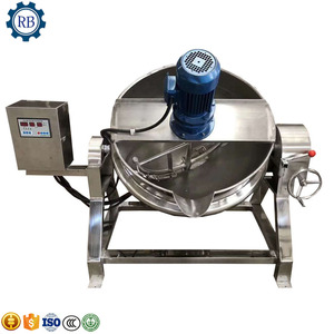 Chaudière de cuisson électrique/à vapeur en acier inoxydable avec agitateur, utilisée pour la fabrication de confiture et de sucre - Product Image 1
