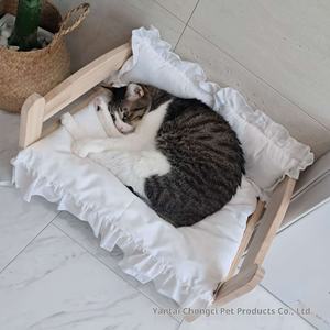 Usine de commerce extérieur, vente en gros, <span class=keywords><strong>cages</strong></span> pour animaux de compagnie en bois massif écologiques, classiques, quatre saisons, universelles, lit amovible et lavable - Product Image 3