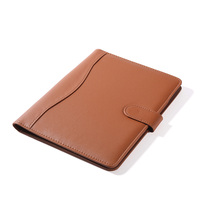 Porte-documents A4 en similicuir personnalisé avec logo, bloc-notes, organiseur de documents, porte-cartes de visite, bloc-notes