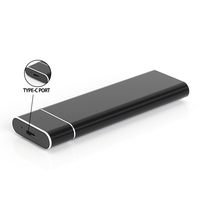 Boîtier externe USB en alliage d'aluminium pour disque SSD M.2 NVMe NGFF double protocole, noir élégant, pour stockage SSD