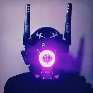 Masque brillant cyber-punk Cosplay, masque Shinobi, hippopotame, déguisement Halloween, fête, cool play, cadeau - Product Image 1