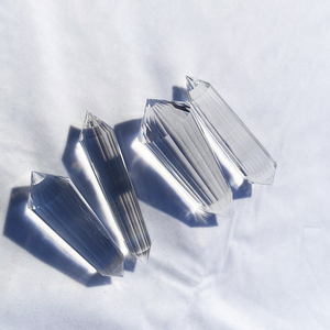 Gros naturel Vogel cristaux tour 24 facettes crystal clear cristal D'énergie Double point pour fengshui - Product Image 2