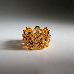 Bague de fiançailles personnalisée en or massif plaqué or 10K/14K avec diamant de laboratoire et zircon, style cluster, unisexe, pour anniversaire et fête - Product Image 2