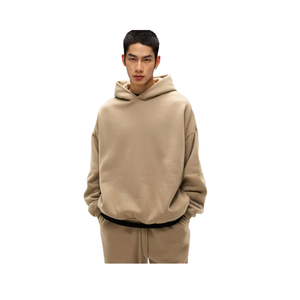 เสื้อสเวตเชิ้ตมีฮู้ดผ้าคอตตอนสำหรับผู้ชายสีทึบมีฮู้ดขนาด420กรัมพร้อมโลโก้เฉพาะบุคคล | เสื้อฮู้ดขายส่ง - Product Image 3