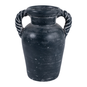 Vaso in terracotta con manici intrecciati, vaso per fiori di ispirazione vintage per soggiorno, camera da letto, decorazione da tavolo - Product Image 1