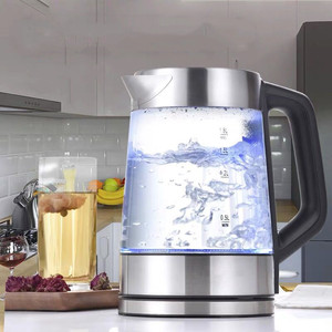 Bouilloire en acier inoxydable avec verre borosilicate, diverses capacités, sans fil, contrôle de la température, en promotion - Product Image 3