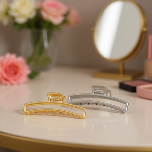 Pinza de Pelo Grande Angelina de 11 cm, Pinza de Pelo Rectangular de Metal para Mujer, Accesorio de Moda para el Cabello de Uso Diario - Product Image 5