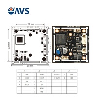 AHD 1080P 2MP 4-IN-1 CMOS kamera modülü IMX307LQR + NVP2441H Mini kamera modülü PCB