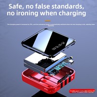 Vente en gros de banque d'alimentation portable avec logo personnalisé Capacité de 10000mAh Matériau en PVC Interface d'entrée micro USB Câble intégré 10W LI-Polymer