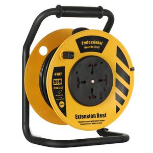 Carrete de Cable 4 vías enchufe de extensión Universal 110V 250V cable de extensión 20M- 50M retráctil con indicador de interruptor uso en el hogar y la Oficina - Product Image 1