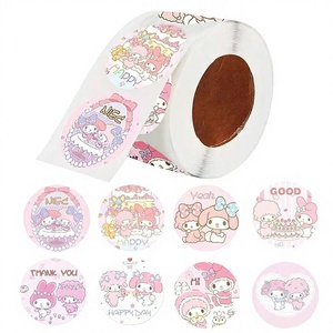 500 Pegatinas de PVC/Rollo, Nuevas Pegatinas Decorativas Autoadhesivas de My Melody para Niños, para Recompensas, Elogios, Juguetes, Regalos y Manualidades - Product Image 1