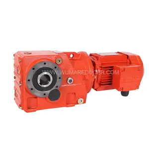 Iron Casting 220 Volt K57 Bevel Speed Reducer Electric Motor Helical Gearbox For Concrete Mixer
