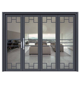 Isolation <span class=keywords><strong>phonique</strong></span> anti-vol étroites portes à cadre d'aluminium double <span class=keywords><strong>porte</strong></span> <span class=keywords><strong>coulissante</strong></span> en verre trempé pour la construction - Product Image 3