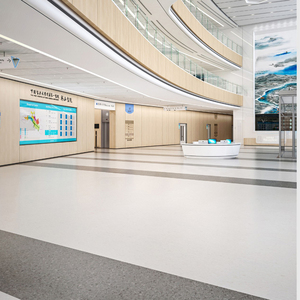 Huaao thương mại 2 mét chống cháy PVC Sàn Vinyl Sheets Dễ dàng cài đặt cuộn Lamilate cho văn phòng sân bay thiết kế đồ họa - Product Image 1