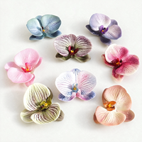 Tête de fleur artificielle en EVA, effet toucher réel, fausse orchidée, décoration de chaussures, ornement floral DIY pour chaussures