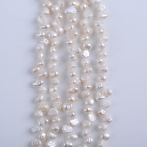 Pulsera de Perlas de Agua Dulce Naturales Hechas a Mano de 18 cm y 5-6 mm, Estilo Barroco, Semi-Acabadas, Doble Cara Brillante, 28 Orificios Laterales, Perlas Sueltas - Product Image 3