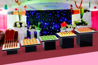 Ensemble de table à desserts en acrylique, présentoir pour desserts, gâteaux, buffet