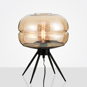 Lampe de table moderne minimaliste de luxe léger, créative et personnalisée, style nordique, avec abat-jour <span class=keywords><strong>globe</strong></span> en verre fumé et métal, pour chambre et salon - Product Image 5