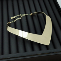 Classique femmes alliage cou couples géométrique métal collier ras du cou accessoires de mode déclaration bijoux en gros