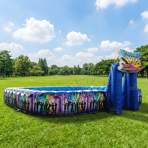 WINSUN Juegos Inflables Interactivos para Niños, Pista de Patinaje sobre Ruedas Inflable, Circuito de Obstáculos Inflable - Product Image 1