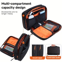 Pochette de voyage personnalisée organisateur de câble Sac de rangement numérique portable double couche étanche Organisateur de câble de données