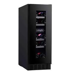 OEM Factory 58L frigorifero per vino Mini compressore per bevande fredde porta In vetro temperato frigorifero per vino integrato o autoportante
