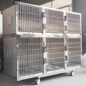 Jaulas para perros de acero inoxidable para perrera <span class=keywords><strong>veterinaria</strong></span> para clínicas para pájaros y animales pequeños Instrumentación de hierro y metal - Product Image 5