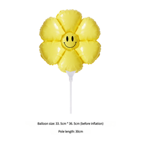 Ballon en aluminium motif petite marguerite et fleur de printemps, style dessin animé, idéal pour les anniversaires et les mariages – Meilleures ventes