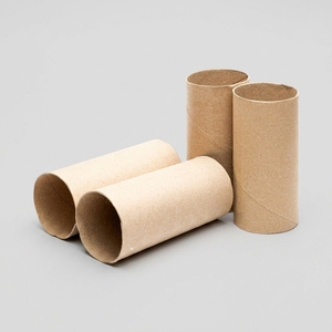 Tube en papier recyclé à paroi épaisse pour usage industriel, pour fabrication de rouleaux de papier toilette, noyau en carton kraft brut. - Product Image 1