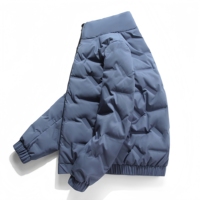 Veste d'hiver légère en duvet personnalisée avec logo, col montant pour homme, résistante au froid et chaude, 80% duvet, veste en duvet pour homme