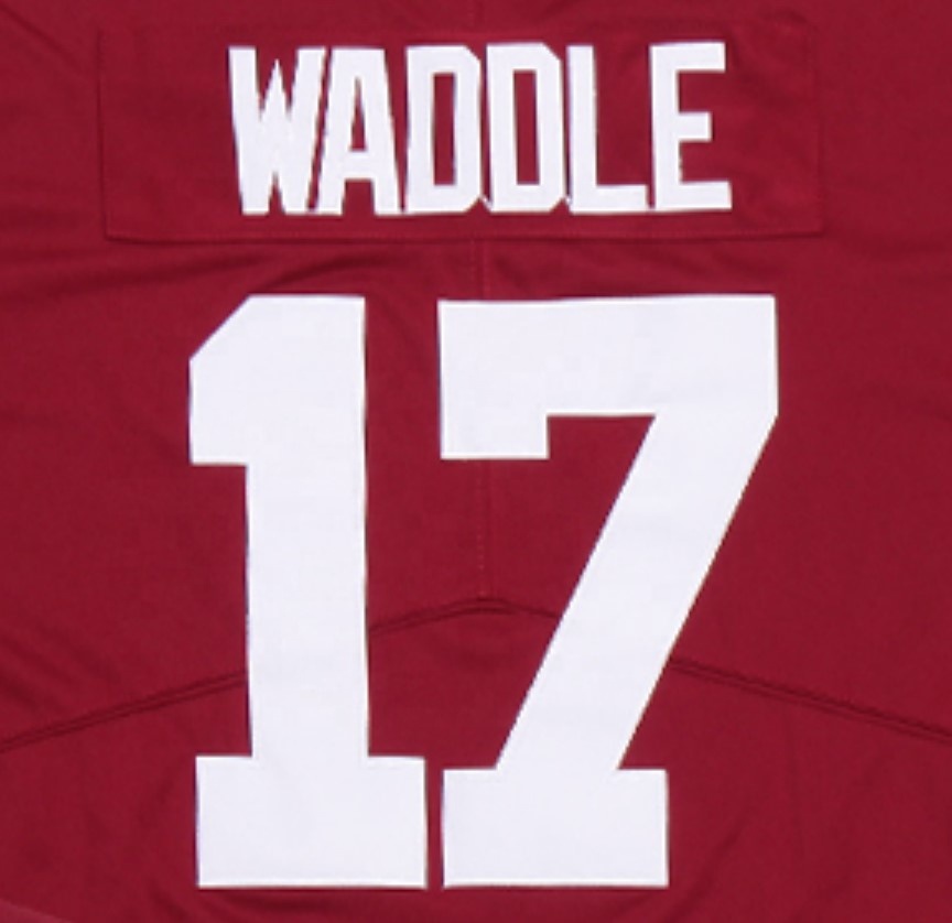 Лучшее качество, сшитый Джерси Jaylen Waddle