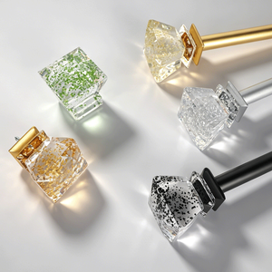 <span class=keywords><strong>Tringle</strong></span> à rideau décorative en gros avec embouts en verre artisanaux, diverses finitions, quincaillerie de fenêtre pour projets commerciaux - Product Image 2