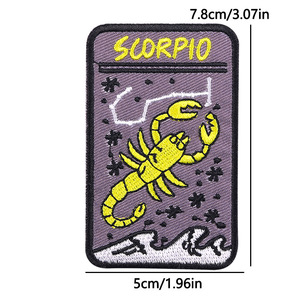 Nuovo ricamo segni zodiacali Applique ferro Girly su oroscopo patch per abbigliamento cappello - Product Image 3