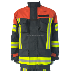 Combinaison de pompier EN 469, vente en gros au prix d'usine, uniforme de pompier en Kevlar en aramide ignifuge NOMEX, articles anti-incendie OEM - Product Image 5