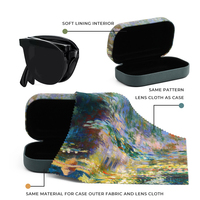 Étui pliable pour lunettes de lecture en microfibre à motif personnalisé pour hommes et femmes, étui en fer durable et protecteur, emballage cadeau