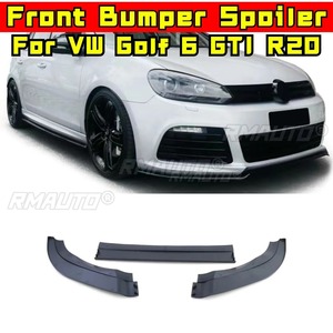 ลิ้นกันชนหน้ารถยนต์ สีดำเงา สำหรับตกแต่งรถยนต์ Volkswagen Golf 6 GTI R20 อุปกรณ์ตกแต่งรถยนต์ - Product Image 2