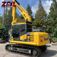 Excavatrice sur chenilles hydraulique Komatsu PC130 PC120 PC138 d'occasion de 13 tonnes, machine de terrassement pour la construction