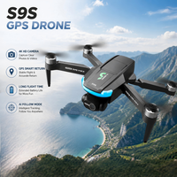 Drone S9S Real Pixel 4K GPS avec fonction de retour, quadricoptère sans balais pour débutants, télécommandé, en plastique