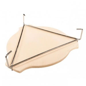 Déflecteur de chaleur <span class=keywords><strong>en</strong></span> céramique triangulaire MCD, accessoires de <span class=keywords><strong>barbecue</strong></span>, <span class=keywords><strong>pierre</strong></span> à fumer avec crochet <span class=keywords><strong>en</strong></span> métal <span class=keywords><strong>pour</strong></span> four Kamado de 22 pouces - Product Image 1