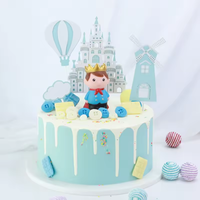 Fabrik-Großhandel Schloss-Papier Prinz Prinzessin Heim-Party Kuchen-Dekoration Zubehör Werkzeuge Kinder Happy Birthday Tortendekoration