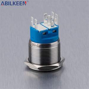 <span class=keywords><strong>Interrupteur</strong></span> à bouton-poussoir momentané à réponse rapide <span class=keywords><strong>12V</strong></span> 22mm IP65 pour les systèmes d'automatisation de machines industrielles Connexion à presse courte - Product Image 4