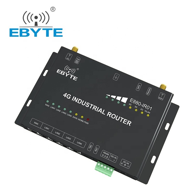 E880-IR01 Indoor Outdoor Industrial 4G Lte Tdd Router Modem Multi SIM Card Bonding Router 4g Router With Sim Card