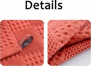 Serviette de toilette en tissu gaufré ultra douce et absorbante pour salle de bain, cuisine et salle de sport, en coton naturel - Product Image 6